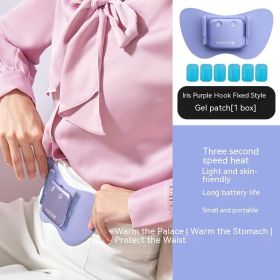 Portable Fever And Pain In The Waist Belt During Female Menstrual Period (Option: Purple hook gel paste-USB)